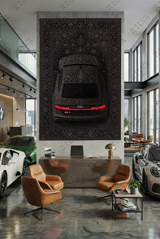 Audi RS7 Car Rug Wall Tapestry – Retro Persian Style Automotive Art