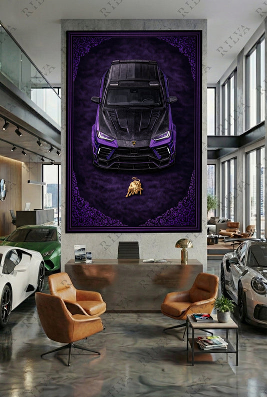Lamborghini Urus Mansory Wall Tapestry - Retro Persian Style Art - Rilva Design