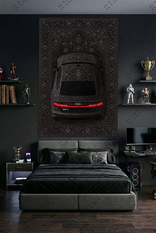 Audi RS7 Car Rug Wall Tapestry – Retro Persian Style Automotive Art