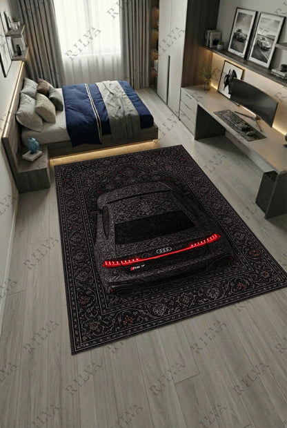 Audi RS7 Car Rug – Retro Persian Style Floor Rug | Exclusive Automotive Design - Rilva Design