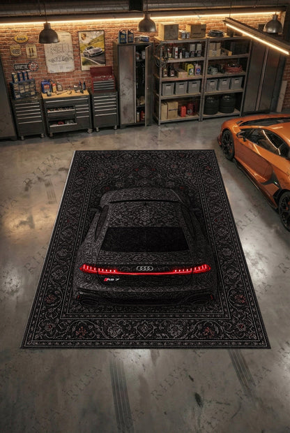 Audi RS7 Car Rug – Retro Persian Style Floor Rug | Exclusive Automotive Design - Rilva Design