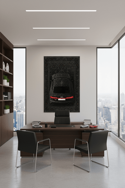 Audi RS7 X Shadowline – Black Luxury Car Floor Rug With Customizable Plate - Rilva Design