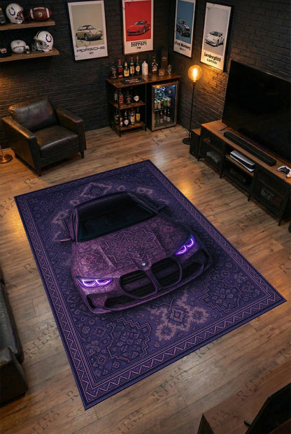 BMW M3 Car Rug – Retro Persian Style Floor Rug | Exclusive Automotive Design - Rilva Design