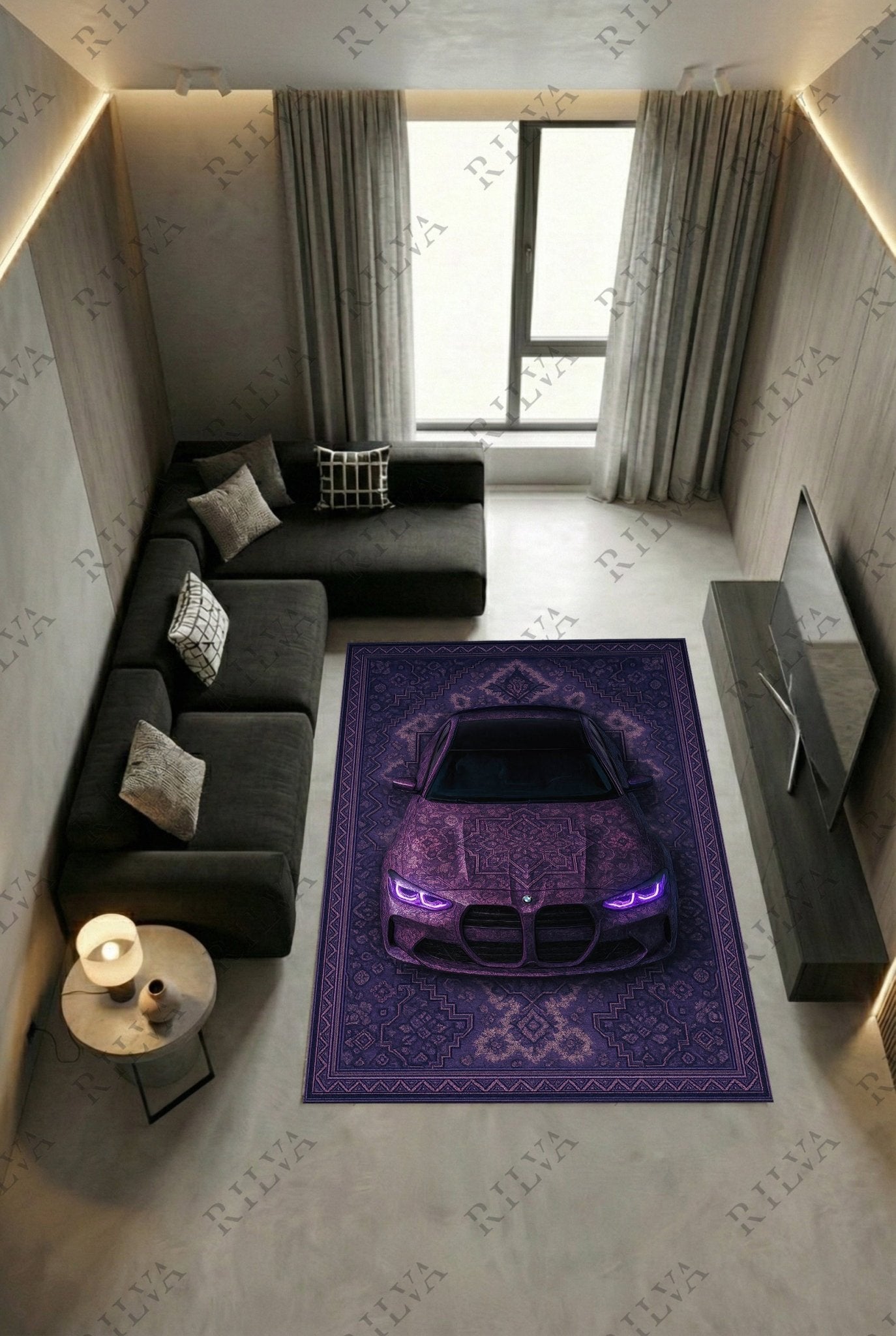 BMW M3 Car Rug – Retro Persian Style Floor Rug | Exclusive Automotive Design - Rilva Design