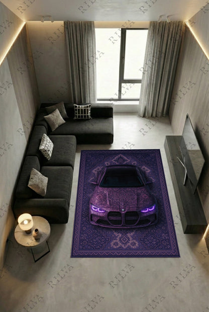 BMW M3 Car Rug – Retro Persian Style Floor Rug | Exclusive Automotive Design - Rilva Design