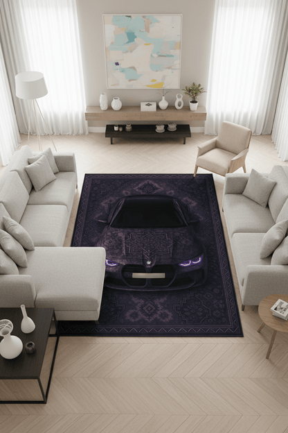 BMW M3 × Veylor – Customizable Plate Persian Automotive Rug - Rilva Design