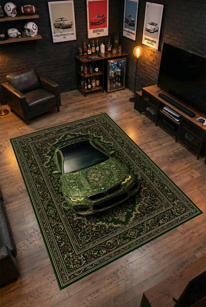 BMW M5 Car Rug – Retro Persian Style Floor Rug | Exclusive Automotive Design - Rilva Design