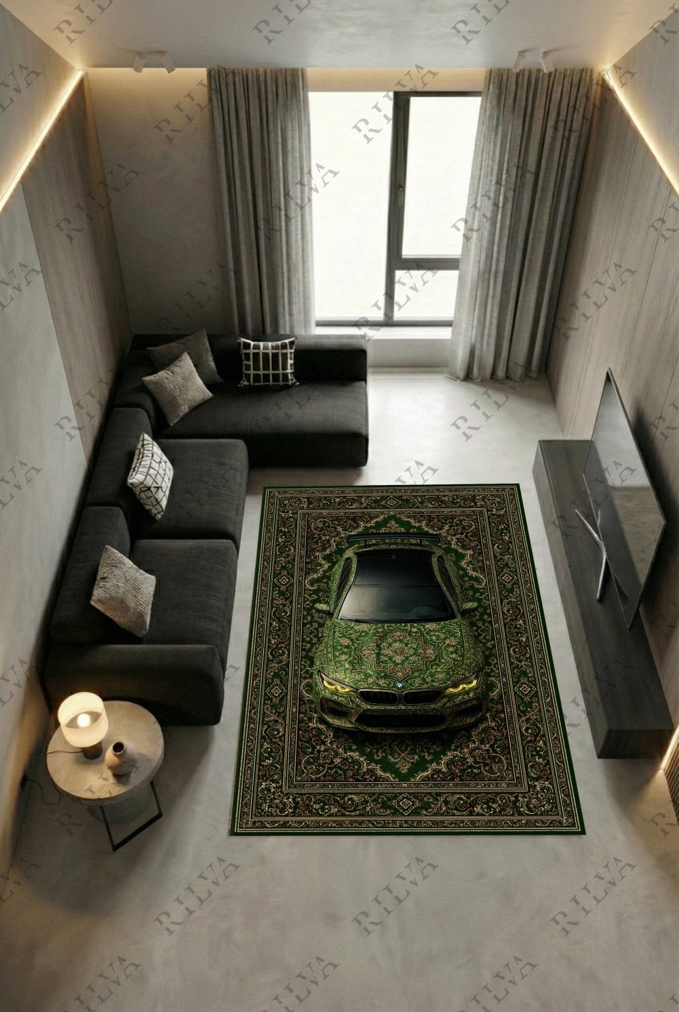 BMW M5 Car Rug – Retro Persian Style Floor Rug | Exclusive Automotive Design - Rilva Design