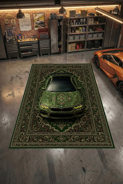 BMW M5 Car Rug – Retro Persian Style Floor Rug | Exclusive Automotive Design - Rilva Design