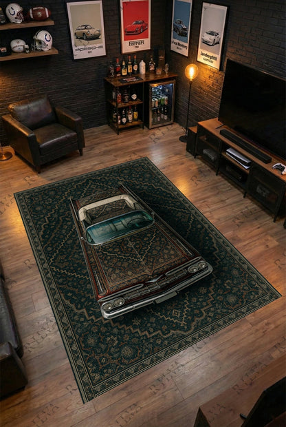 Chevrolet Impala Car Rug – Retro Persian Style Floor Rug | Exclusive Automotive Design - Rilva Design