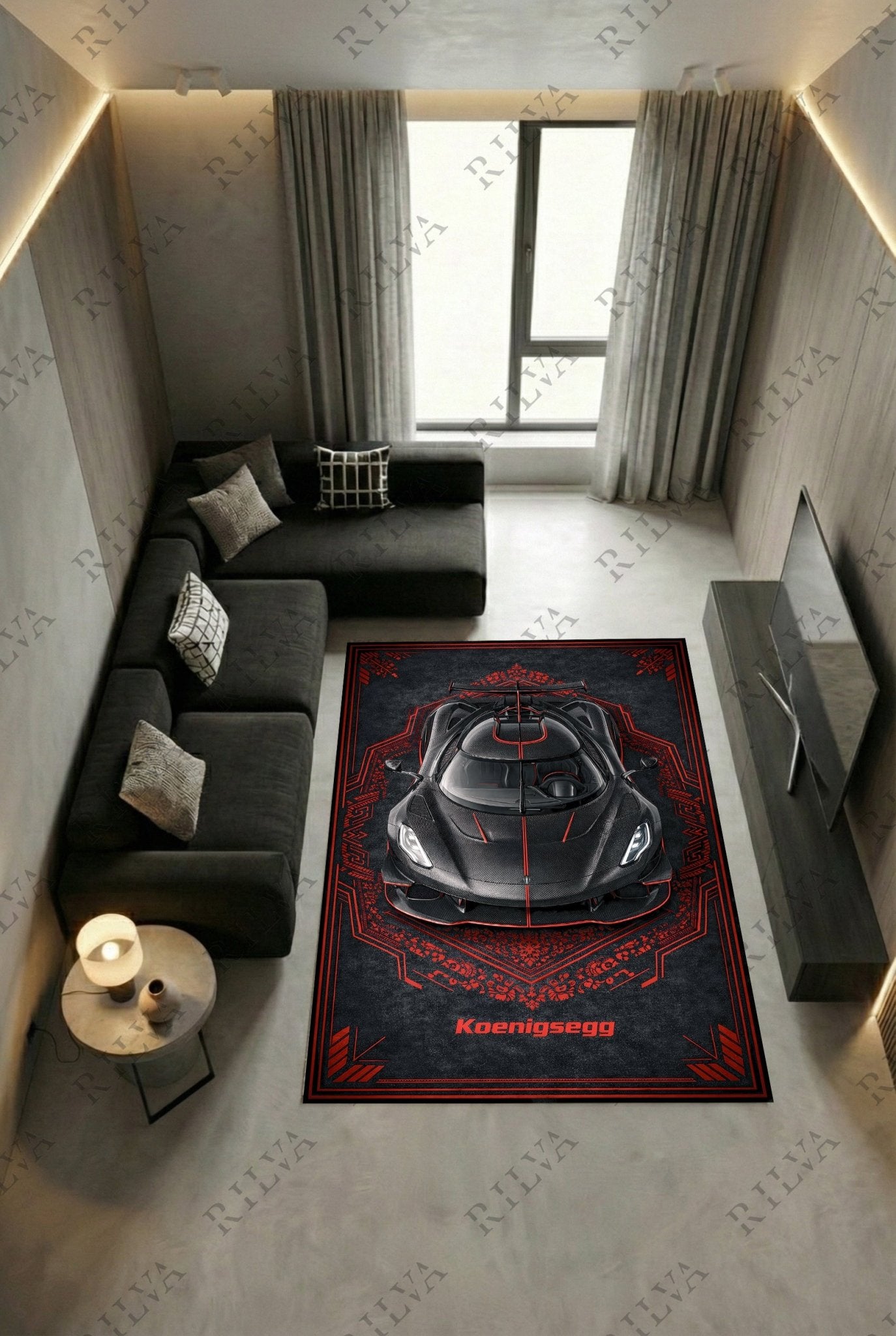 Koenigsegg Jesko Mansory – Modern Style Floor Rug | Exclusive Automotive Design - Rilva Design