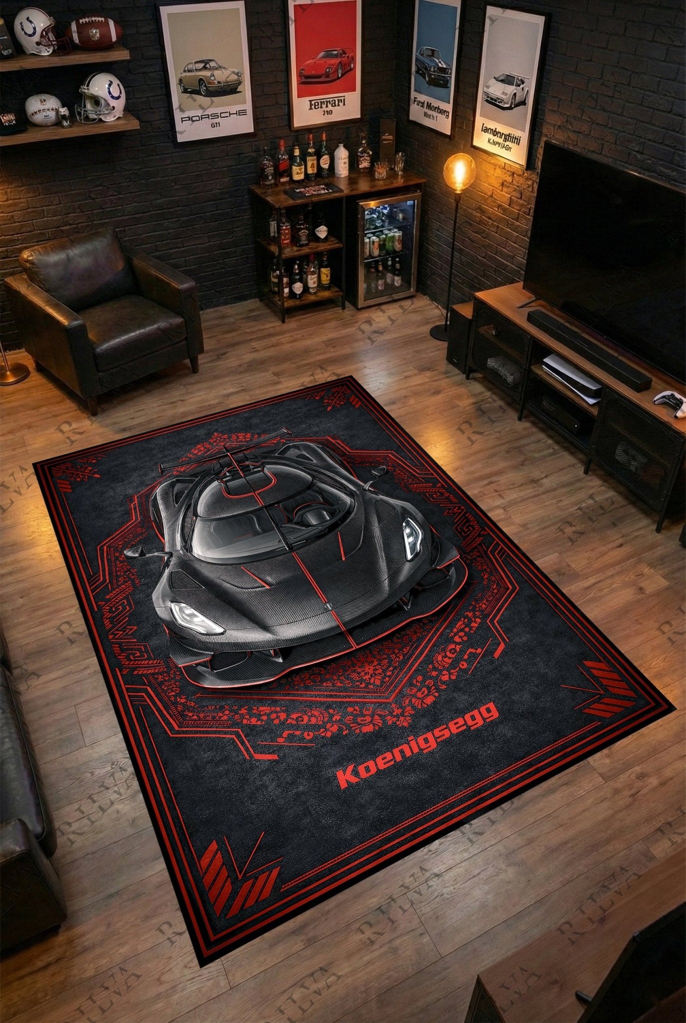Koenigsegg Jesko Mansory – Modern Style Floor Rug | Exclusive Automotive Design - Rilva Design
