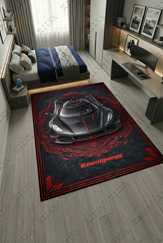 Koenigsegg Jesko Mansory – Modern Style Floor Rug | Exclusive Automotive Design - Rilva Design