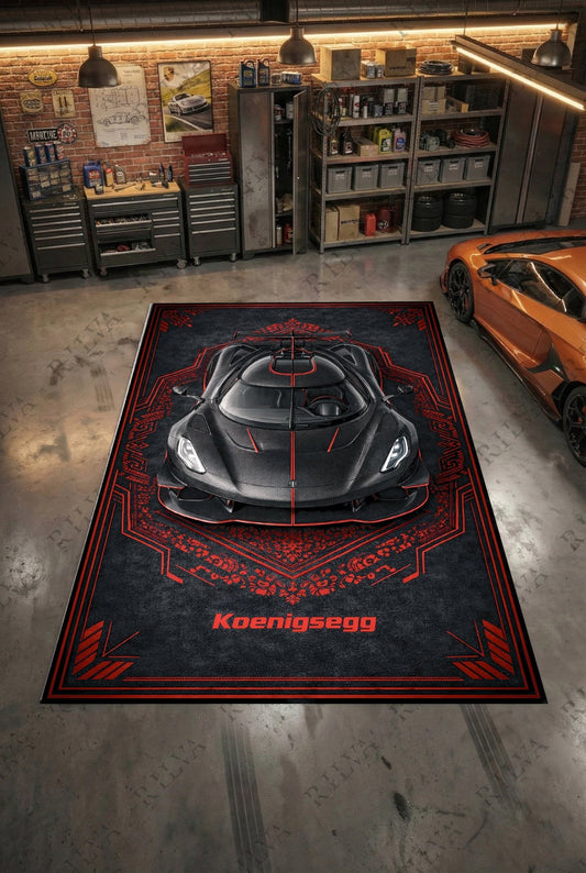 Koenigsegg Jesko Mansory – Modern Style Floor Rug | Exclusive Automotive Design - Rilva Design