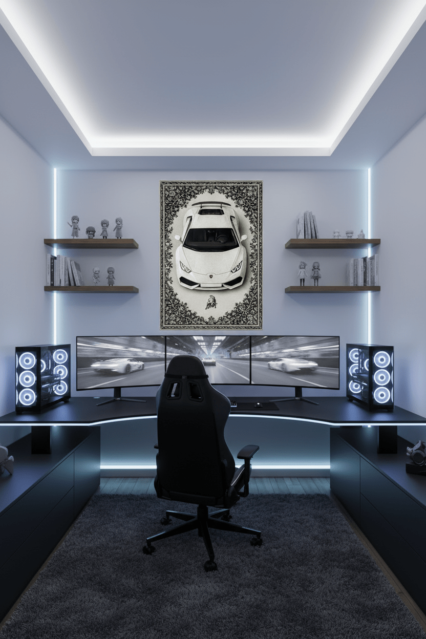 Lamborghini Huracán Wall Tapestry – Luxury Supercar Decor for Bedroom, Gaming Setup & Garage Display - Rilva Design