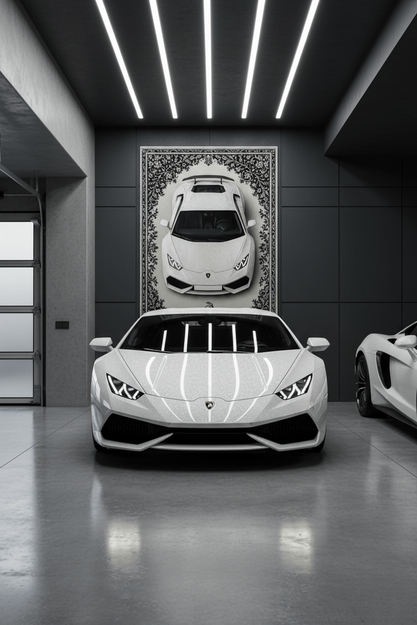 Lamborghini Huracán Wall Tapestry – Luxury Supercar Decor for Bedroom, Gaming Setup & Garage Display - Rilva Design