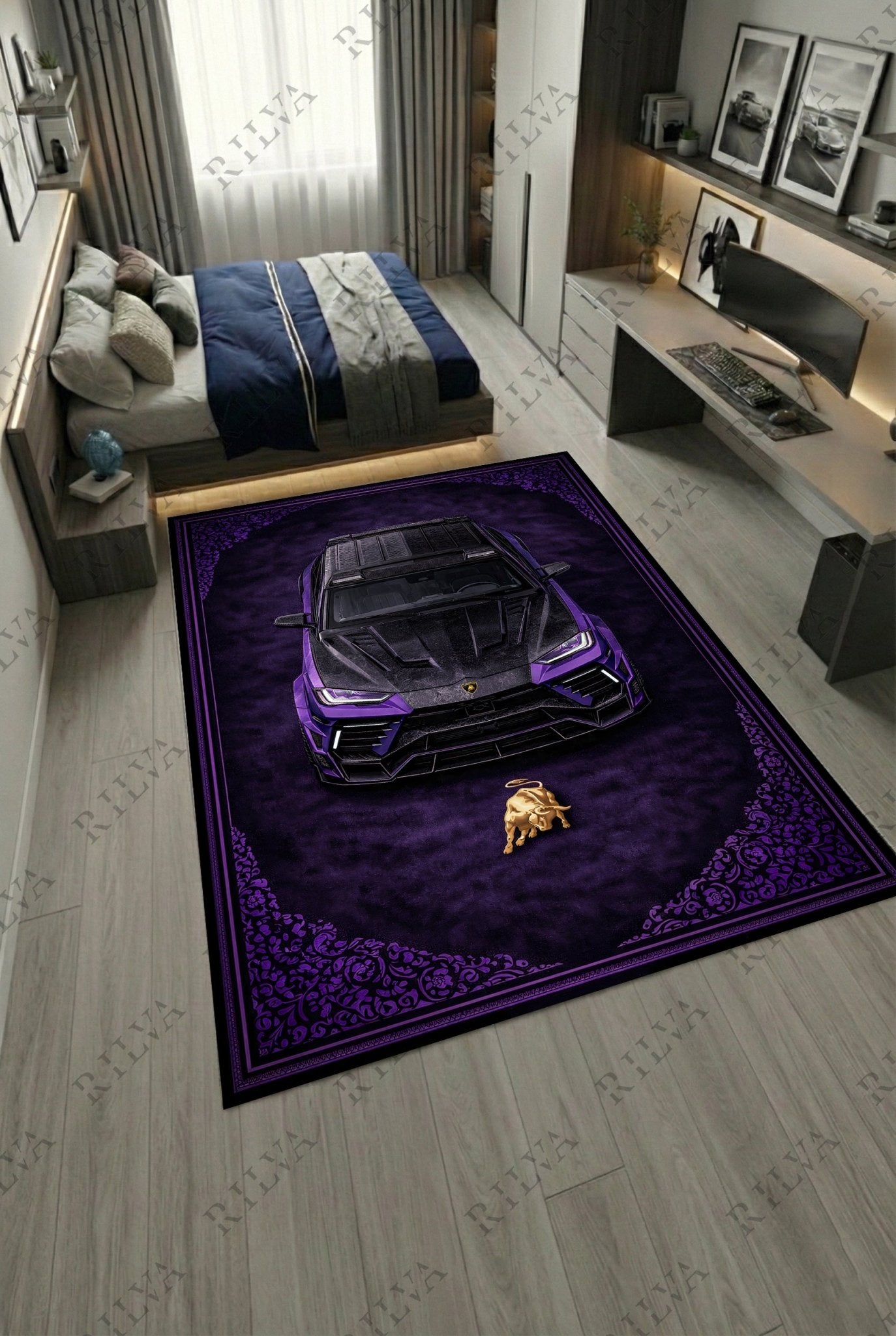 Lamborghini Urus Mansory – Retro Persian Style Floor Rug | Exclusive Automotive Design - Rilva Design