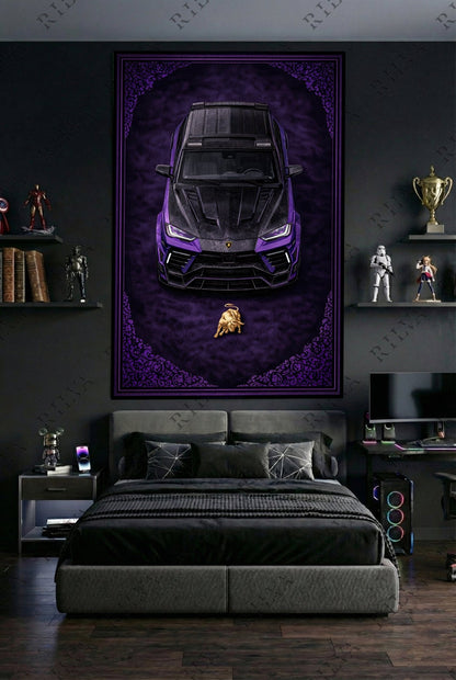 Lamborghini Urus Mansory Wall Tapestry - Retro Persian Style Art - Rilva Design