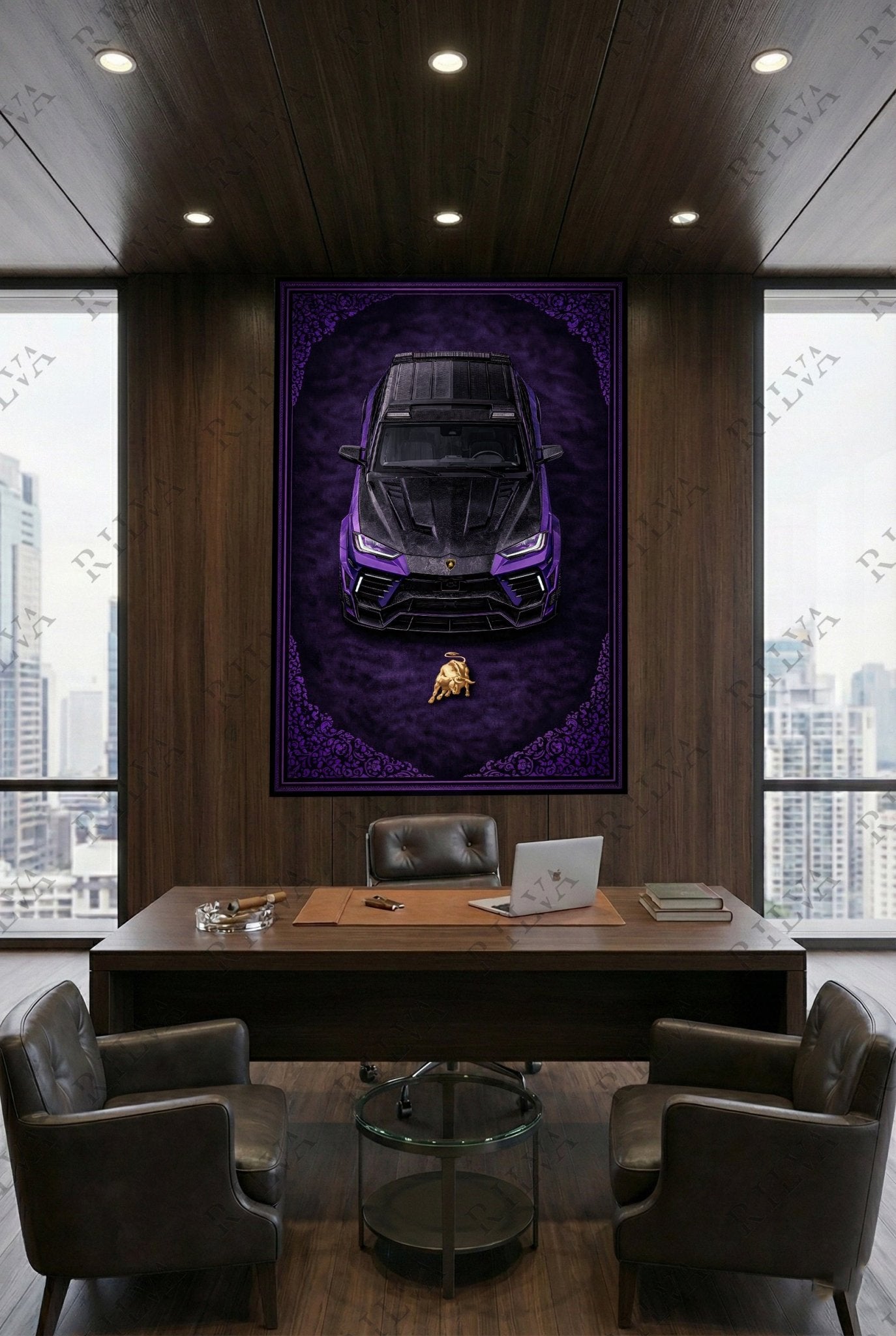 Lamborghini Urus Mansory Wall Tapestry - Retro Persian Style Art - Rilva Design