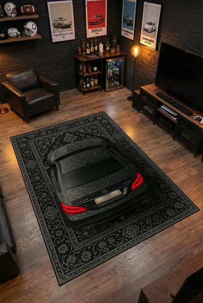 Mercedes CLS 63 AMG Car Rug – Retro Persian Style Floor Rug | Exclusive Automotive Design - Rilva Design