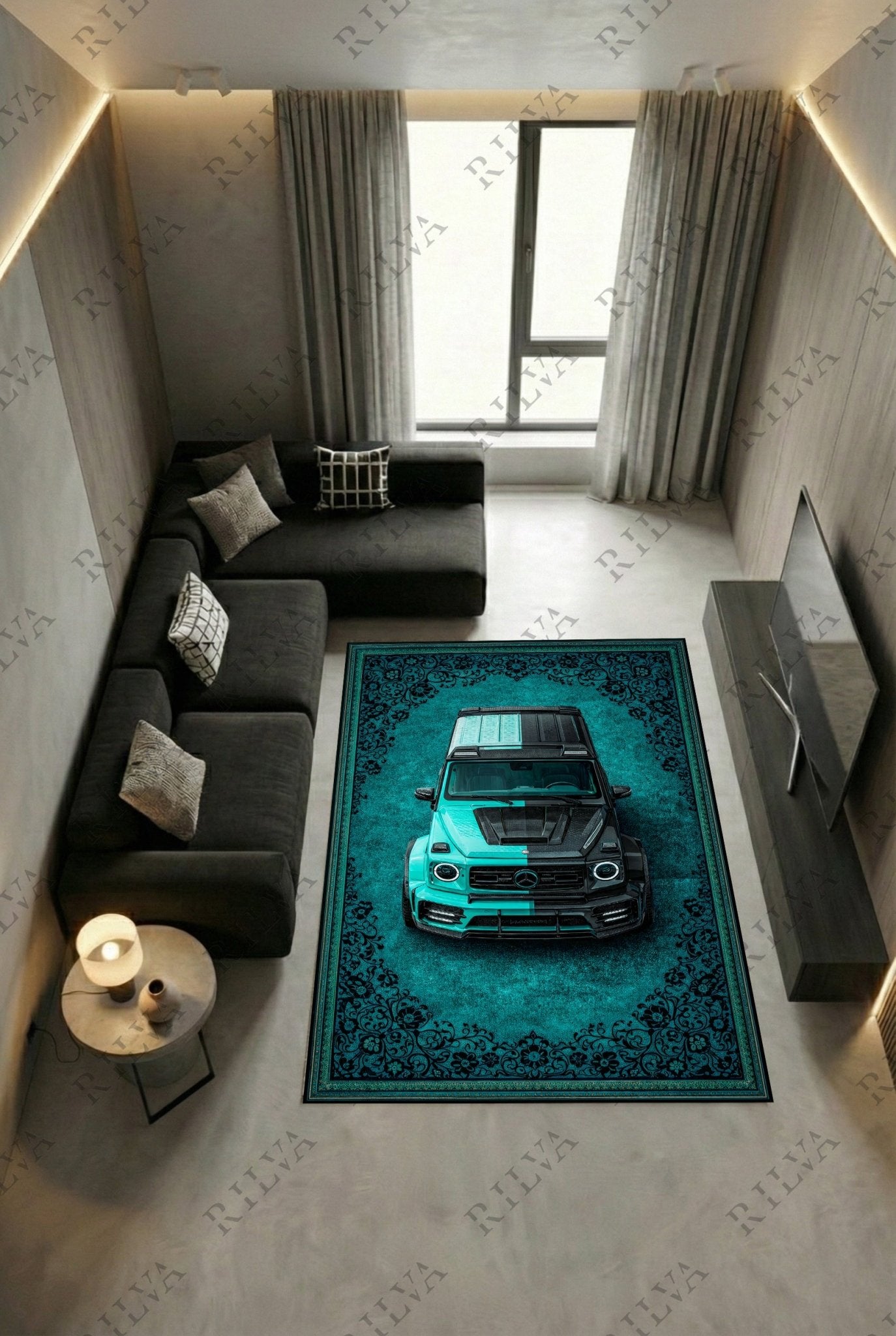 Mercedes G - Wagon Mansory – Retro Persian Style Floor Rug | Exclusive Automotive Design - Rilva Design