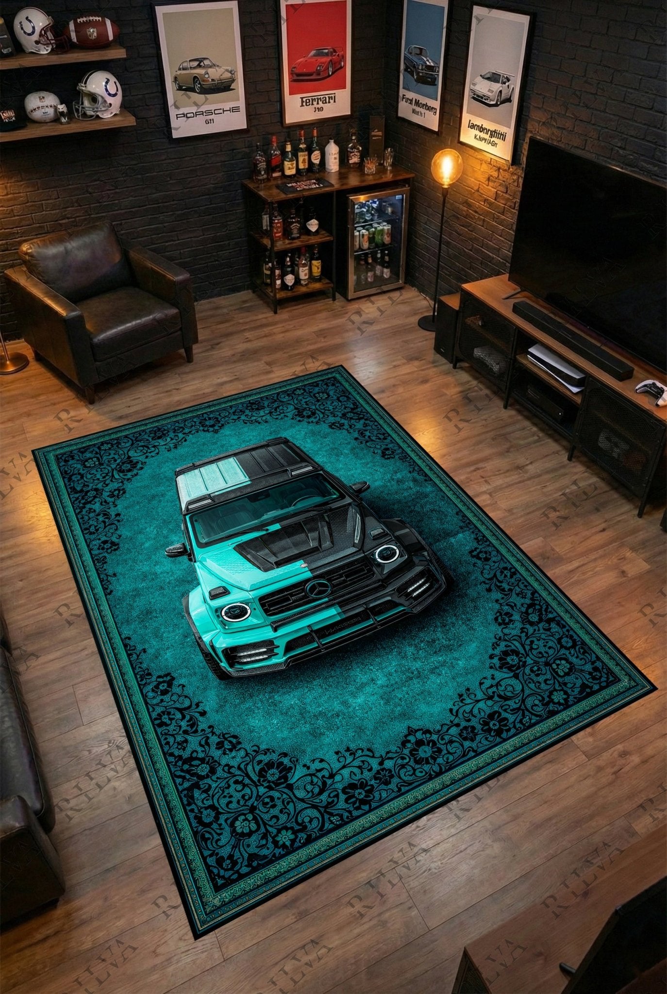 Mercedes G - Wagon Mansory – Retro Persian Style Floor Rug | Exclusive Automotive Design - Rilva Design