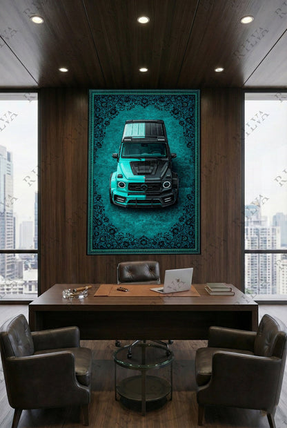 Mercedes G - Wagon Mansory Wall Tapestry – Retro Persian Style Automotive Art - Rilva Design