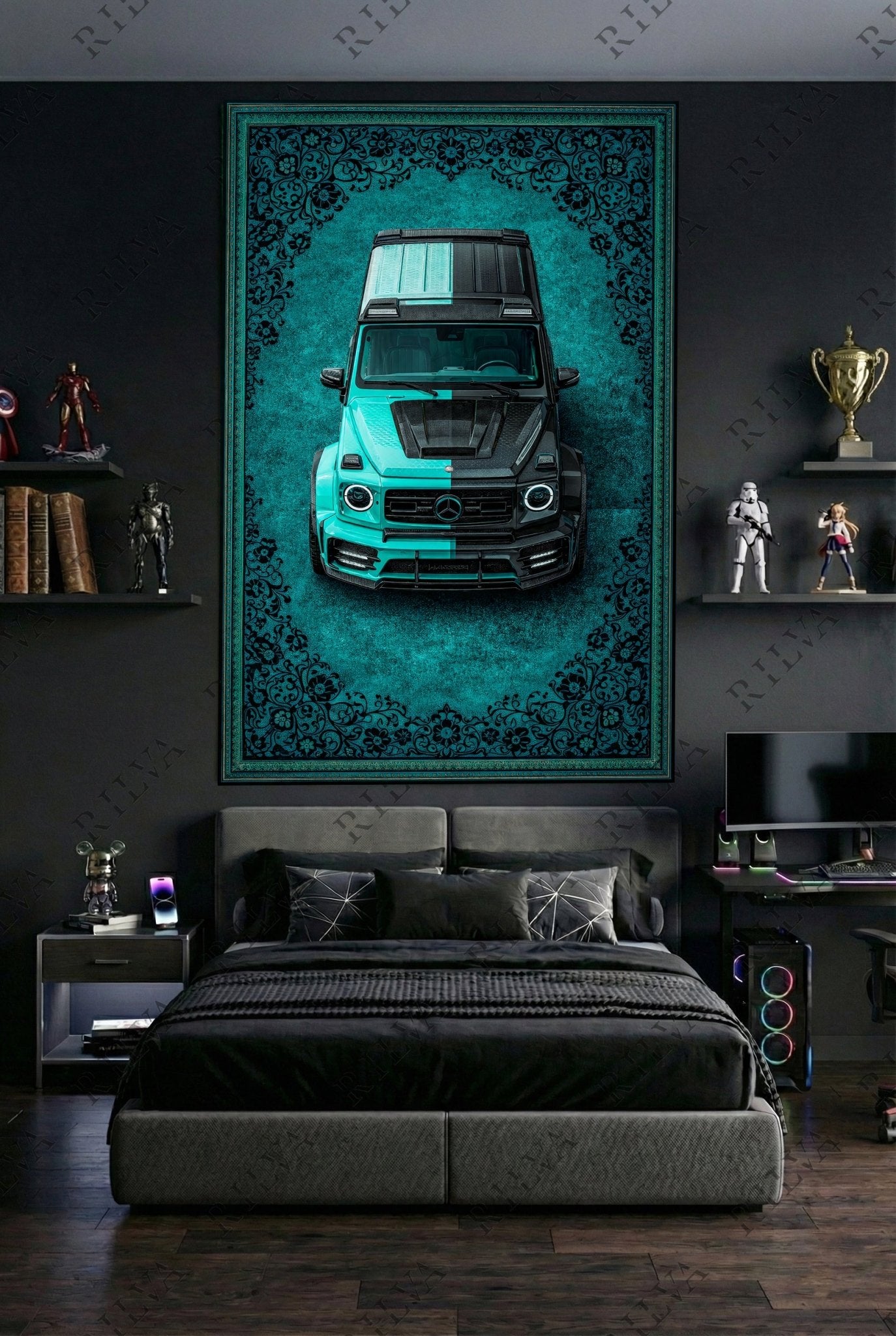 Mercedes G - Wagon Mansory Wall Tapestry – Retro Persian Style Automotive Art - Rilva Design