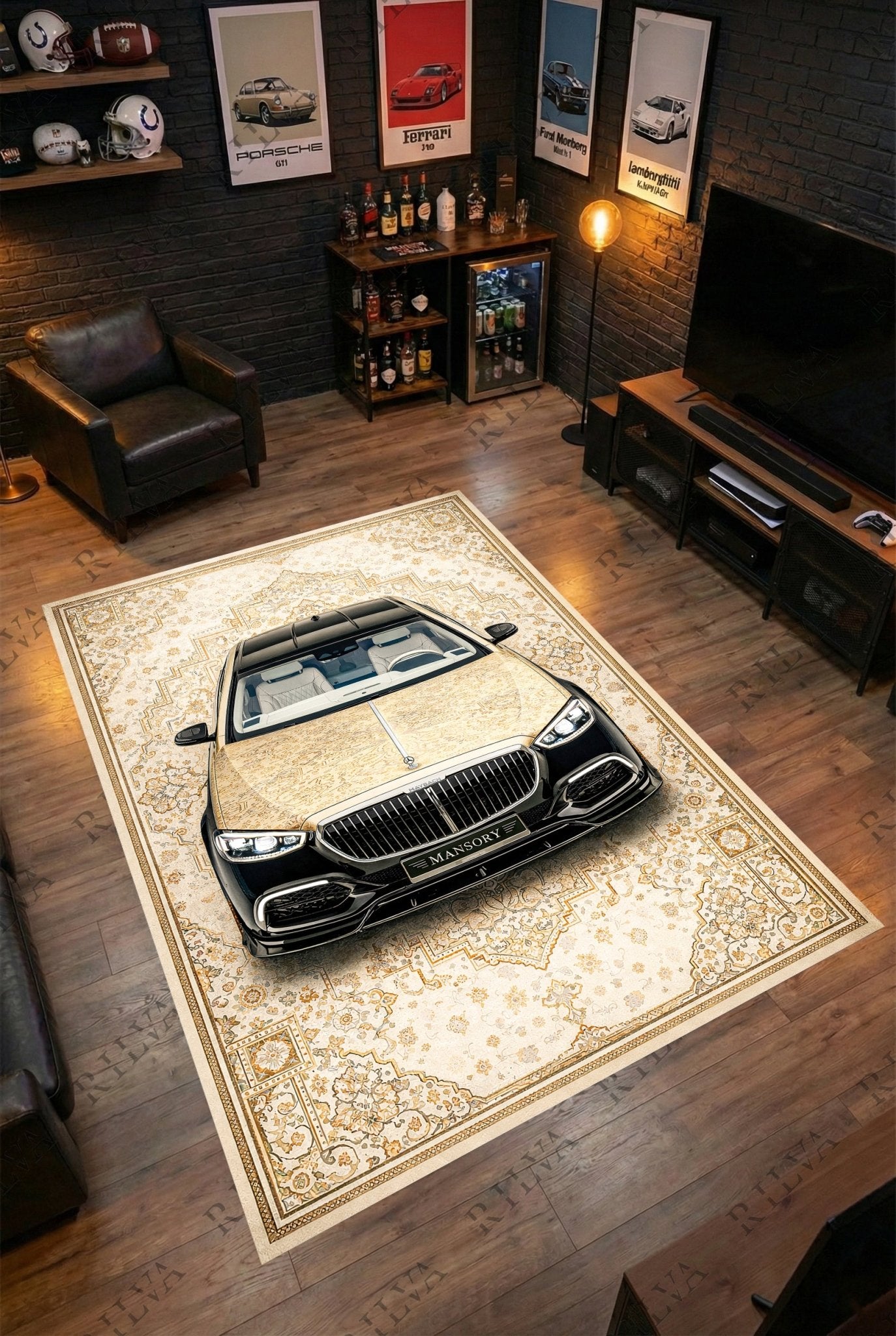 Mercedes - Maybach S - Class Mansory – Retro Persian Style Floor Rug | Exclusive Automotive Design - Rilva Design