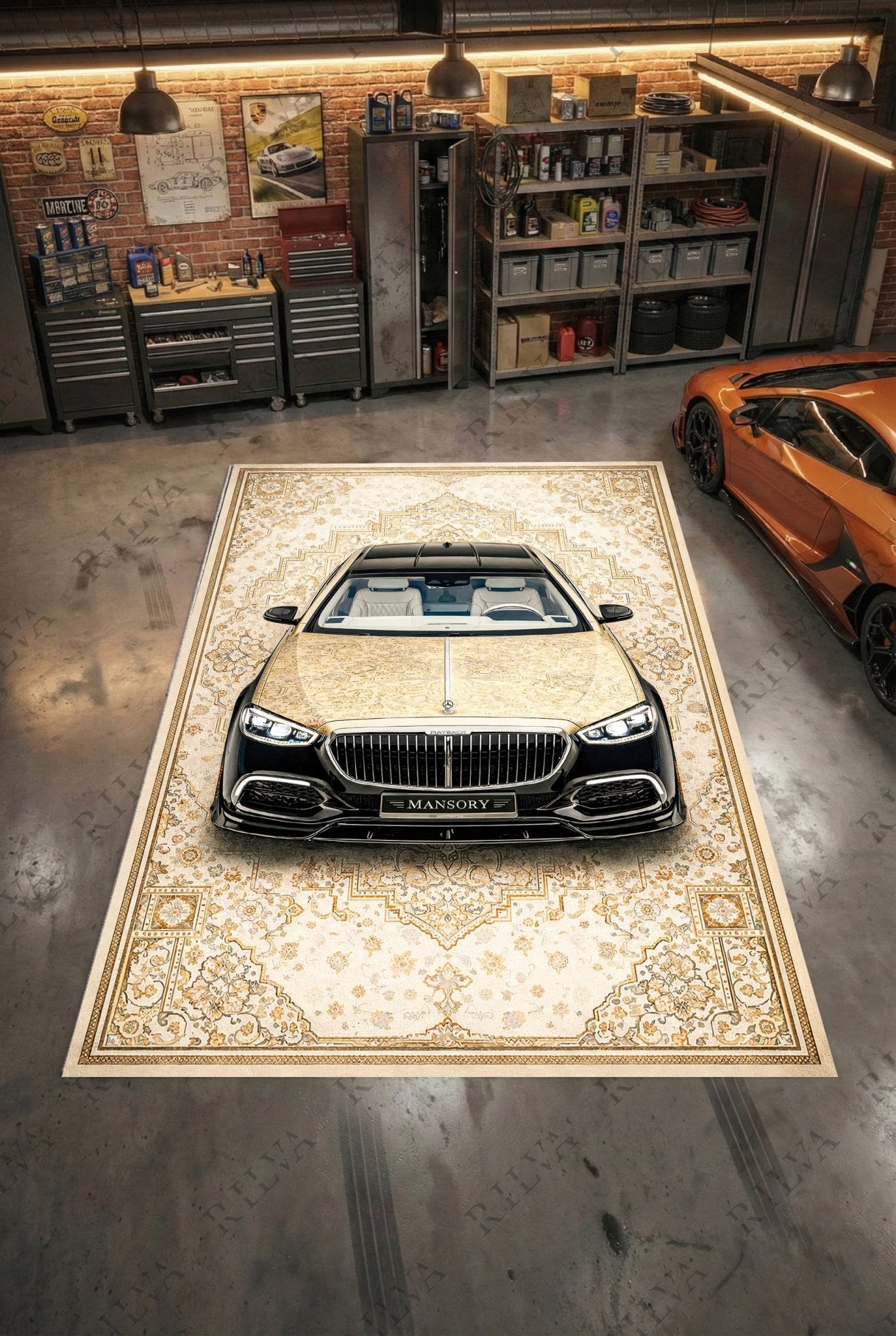Mercedes - Maybach S - Class Mansory – Retro Persian Style Floor Rug | Exclusive Automotive Design - Rilva Design