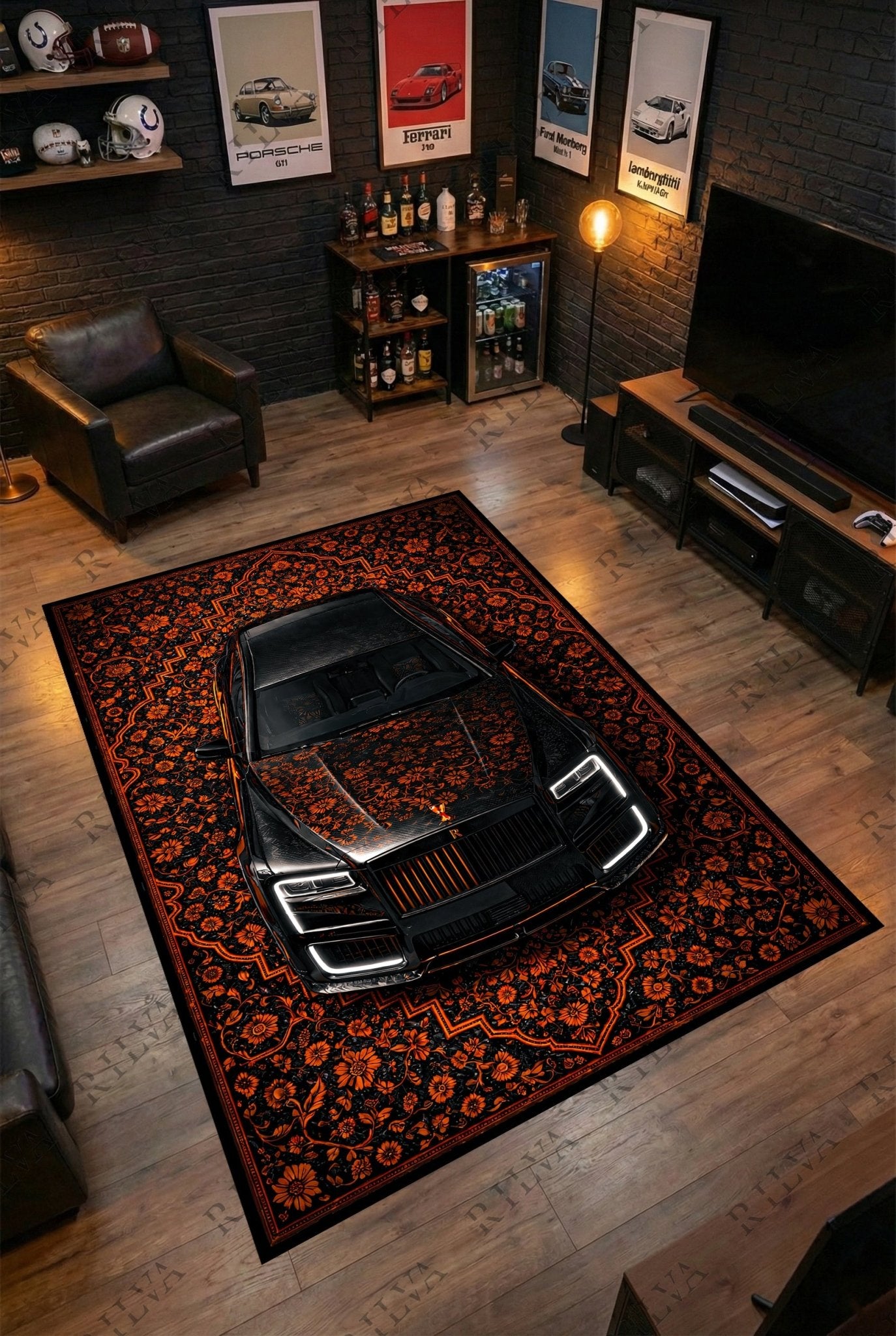 Rolls Royce Cullinan Mansory – Retro Persian Style Floor Rug | Exclusive Automotive Design - Rilva Design